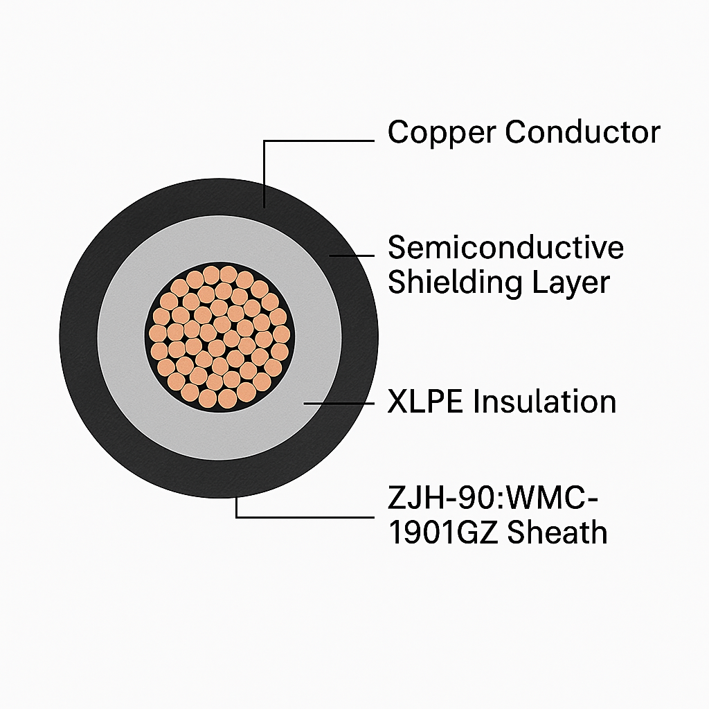 ZJH-90:WMC-1901GZ: Sheathing for ultra-high voltage cables