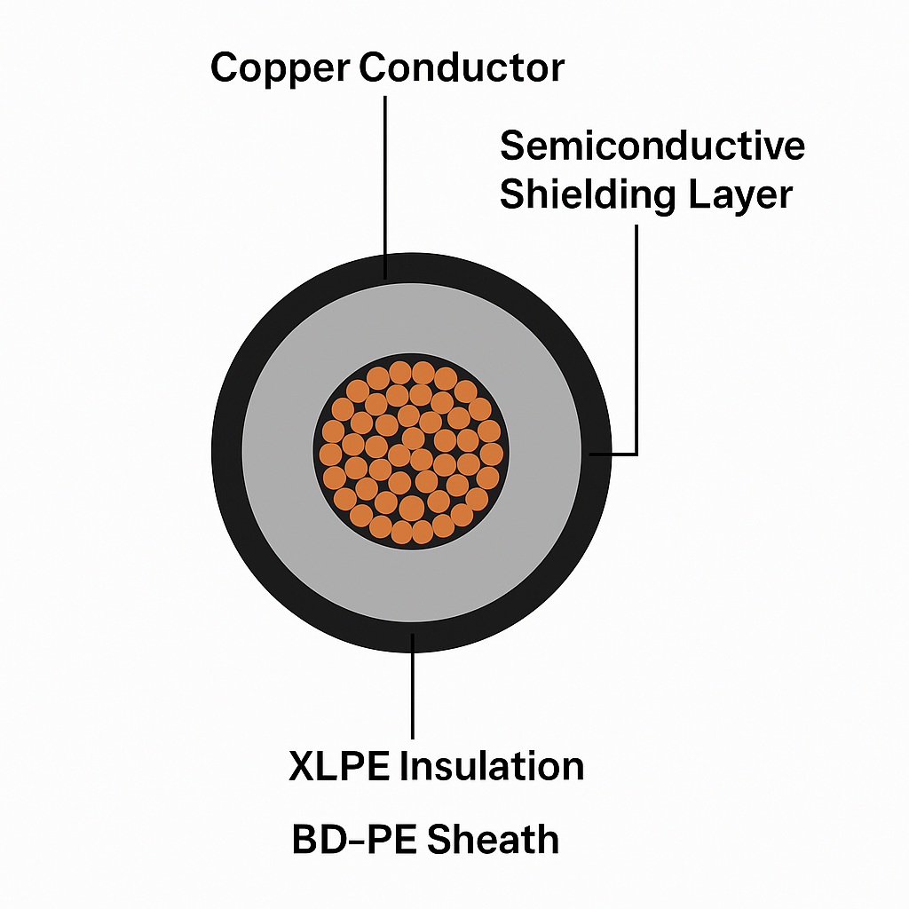 BD-PE: Semiconductive polyethylene sheathing material for ultra-high voltage cables/submarine cables